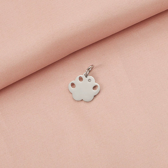 Stainless Steel Dog Claw Cat Claw Pendant Hanging Ring Pet Jewelry Accessories With Electroplating And Minimalist Animal Style