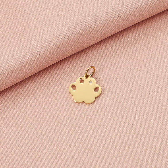 Stainless Steel Dog Claw Cat Claw Pendant Hanging Ring Pet Jewelry Accessories With Electroplating And Minimalist Animal Style