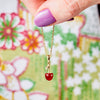 Stainless Steel Dopamine Necklace With Geometric Drop Shape Strawberry Ice Cream Shell Love And Small Fish Pendant Electroplating Design