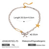 Stainless Steel Double Color Electroplated Bow Clavicle Necklace
