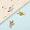 Stainless Steel Double Hanging Cut Out Turtle Pendant Jewelry Accessories Fine Polishing