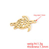 Stainless Steel Double Hanging Cut Out Turtle Pendant Jewelry Accessories Fine Polishing