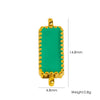 Stainless Steel Double Hanging Enamel Long Strip Geometric Oil Dropping Bracelet Pendant Jewelry Accessories