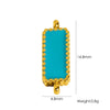 Stainless Steel Double Hanging Enamel Long Strip Geometric Oil Dropping Bracelet Pendant Jewelry Accessories