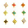 Stainless Steel Double Hanging Pendant Bracelet Necklace Accessories With Geometric Style And Oil Dropping Diamond Electroplating Treatment