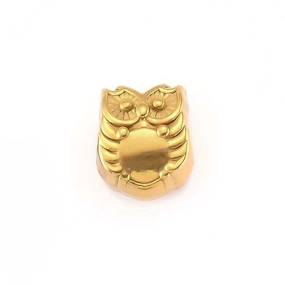 Stainless Steel Double Heart Owl Skull Beaded Accessories For Diy Necklace And Bracelet With Love Pattern And Electroplating Design