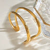 Stainless Steel Double Layer Hollow Women's Ins Geometric Style Electroplated Bracelet