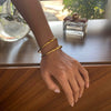 Stainless Steel Double Layer Hollow Women's Ins Geometric Style Electroplated Bracelet