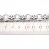Stainless Steel Double Ring Chain Punk Style Necklace And Watch Chain With Electrolysis Process For Men And Women