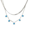 Stainless Steel Doublelayer Eye Pendant Necklace Electroplating Design