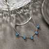 Stainless Steel Doublelayer Eye Pendant Necklace Electroplating Design