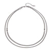 Stainless Steel Doublelayer Necklace Jewelry With Geometric Pattern And Electroplating For Women
