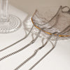 Stainless Steel Doublelayer Necklace Jewelry With Geometric Pattern And Electroplating For Women