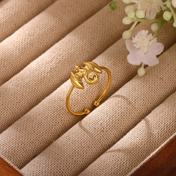 Stainless Steel Dragon Stud Earrings And Bracelet Jewelry Set With Electroplated Animal Design For Women