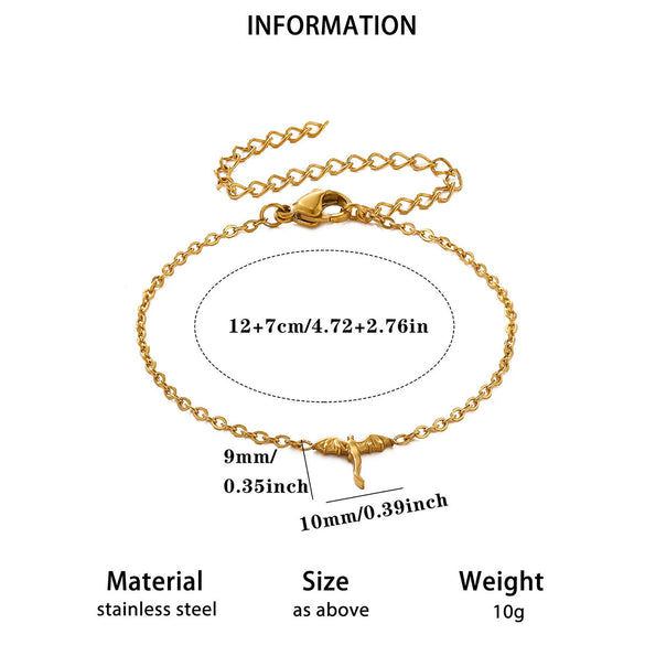 Stainless Steel Dragon Stud Earrings And Bracelet Jewelry Set With Electroplated Animal Design For Women