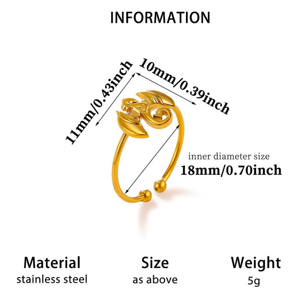 Stainless Steel Dragon Stud Earrings And Bracelet Jewelry Set With Electroplated Animal Design For Women