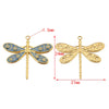 Stainless Steel Dragonfly Dripping Oil Electroplated Pendant Jewelry Accessories