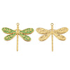 Stainless Steel Dragonfly Dripping Oil Electroplated Pendant Jewelry Accessories