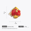 Stainless Steel Dripping Oil Fish Shape Pendant Jewelry For Necklace And Bracelet