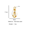 Stainless Steel Dripping Oil Goldplated Conch Shell Starfish Diy Jewelry Accessories Bracelet Earrings Pendant Handmade Small Pendant
