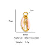 Stainless Steel Dripping Oil Goldplated Conch Shell Starfish Diy Jewelry Accessories Bracelet Earrings Pendant Handmade Small Pendant
