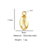 Stainless Steel Dripping Oil Goldplated Conch Shell Starfish Diy Jewelry Accessories Bracelet Earrings Pendant Handmade Small Pendant
