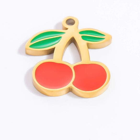 Stainless Steel Dripping Oil Pastoral Style Fruit Food Jewelry Accessories Bracelet Necklace Pendant