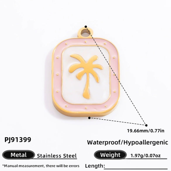 Stainless Steel Dripping Oil Pastoral Style Fruit Food Jewelry Accessories Bracelet Necklace Pendant