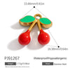 Stainless Steel Dripping Oil Pastoral Style Fruit Food Jewelry Accessories Bracelet Necklace Pendant