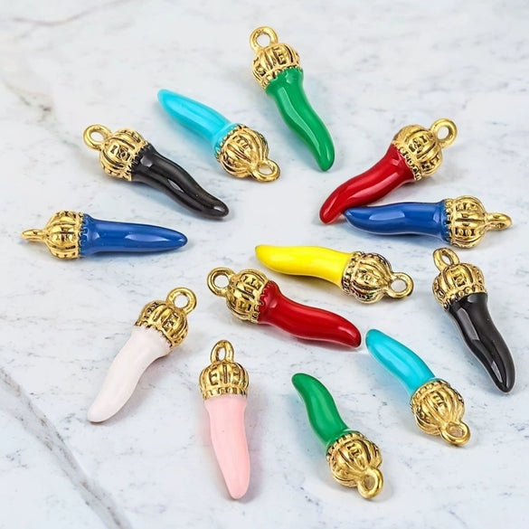Stainless Steel Dripping Oil Three Dimensional Pepper Pendant Jewelry Earrings Luggage Pendant Diy Handmade