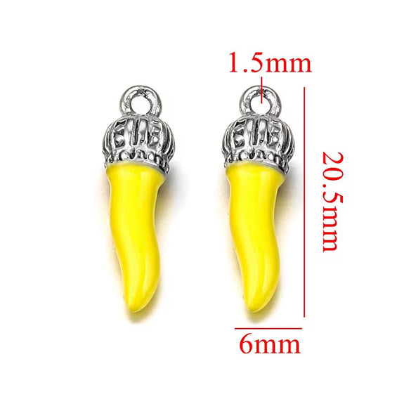 Stainless Steel Dripping Oil Three Dimensional Pepper Pendant Jewelry Earrings Luggage Pendant Diy Handmade