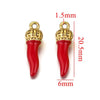 Stainless Steel Dripping Oil Three Dimensional Pepper Pendant Jewelry Earrings Luggage Pendant Diy Handmade
