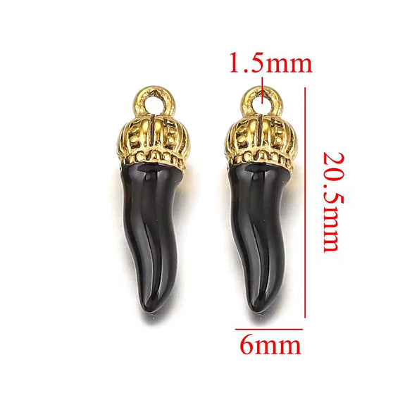 Stainless Steel Dripping Oil Three Dimensional Pepper Pendant Jewelry Earrings Luggage Pendant Diy Handmade