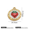 Stainless Steel Dripping Oil Turtle Strawberry Crab Jewelry Pendant