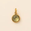 Stainless Steel Drop And Star Shape Zirconium Birthstone Pendant Necklace With Vacuum Electroplated 18K Gold Color