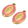 Stainless Steel Drop Oil Jesus Oval Pendant Jewelry Accessories
