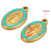 Stainless Steel Drop Oil Jesus Oval Pendant Jewelry Accessories