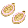Stainless Steel Drop Oil Jesus Oval Pendant Jewelry Accessories