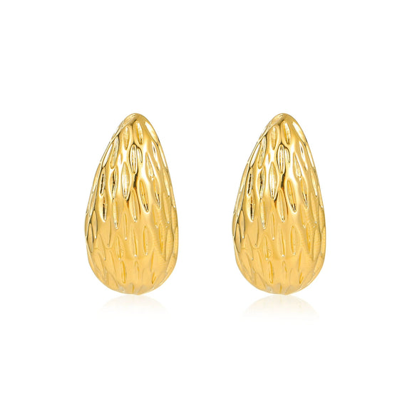 Stainless Steel Drop Shape Electroplated Women's Earrings Simple Elegant Cold Style Fashion Design