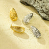 Stainless Steel Drop Shape Electroplated Women's Earrings Simple Elegant Cold Style Fashion Design