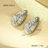 Stainless Steel Drop Shape Electroplated Women's Earrings Simple Elegant Cold Style Fashion Design