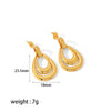 Stainless Steel Drop Shape Electroplated Women's Earrings