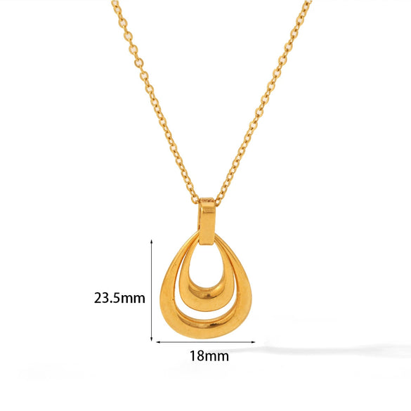 Stainless Steel Drop Shape Electroplated Women's Earrings