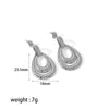 Stainless Steel Drop Shape Electroplated Women's Earrings