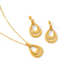 Stainless Steel Drop Shape Electroplated Women's Earrings