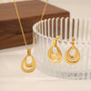 Stainless Steel Drop Shape Electroplated Women's Earrings