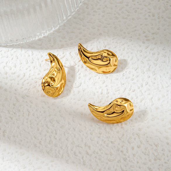 Stainless Steel Drop Shape Geometric Fashion Electroplated Earrings