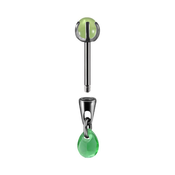 Stainless Steel Drop Shape Pendant Piercing Jewelry Electroplated Fashion Unisex