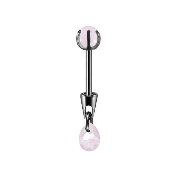 Stainless Steel Drop Shape Pendant Piercing Jewelry Electroplated Fashion Unisex