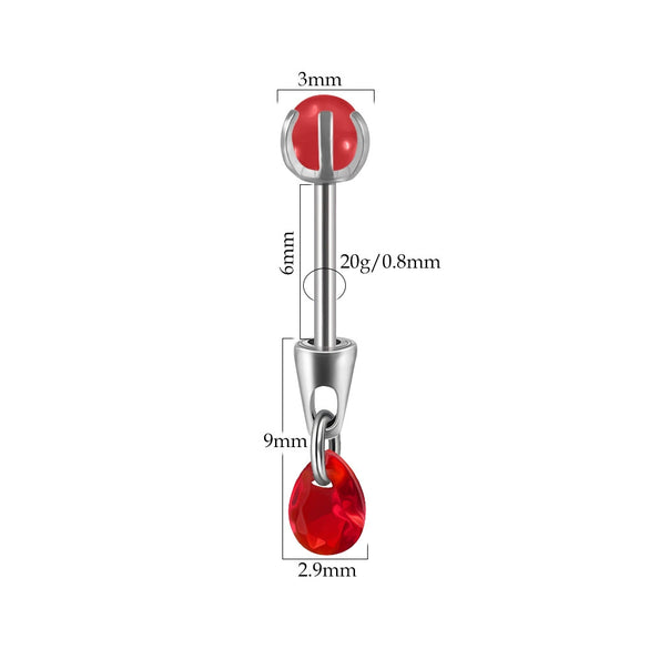 Stainless Steel Drop Shape Pendant Piercing Jewelry Electroplated Fashion Unisex